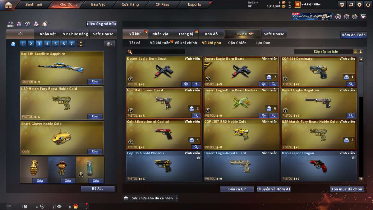 shop acc cf uy tin gia re